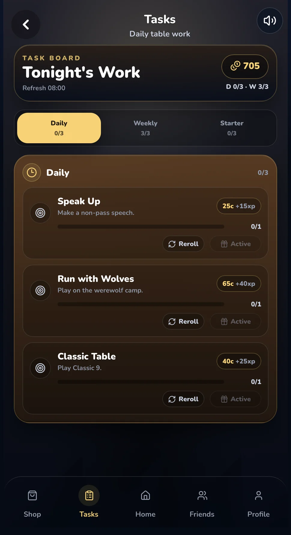 Tasks Guide — Daily, Weekly & Starter Quests